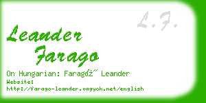 leander farago business card